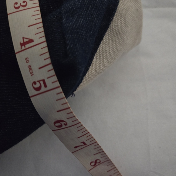 Vintage Canvas Tote Bag with Navy Accents - Picture 7 of 7